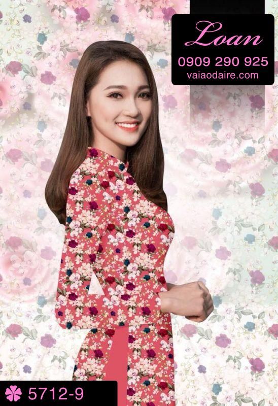 Vải áo dài hoa nhí