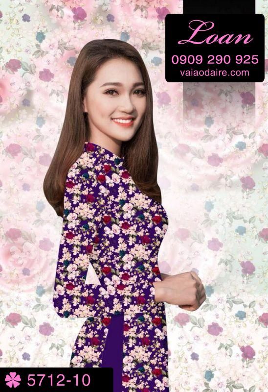 Vải áo dài hoa nhí