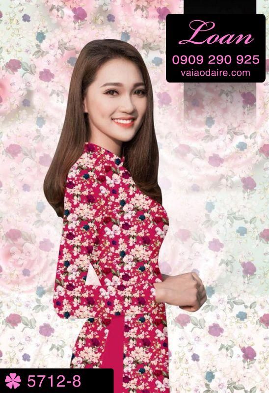 Vải áo dài hoa nhí