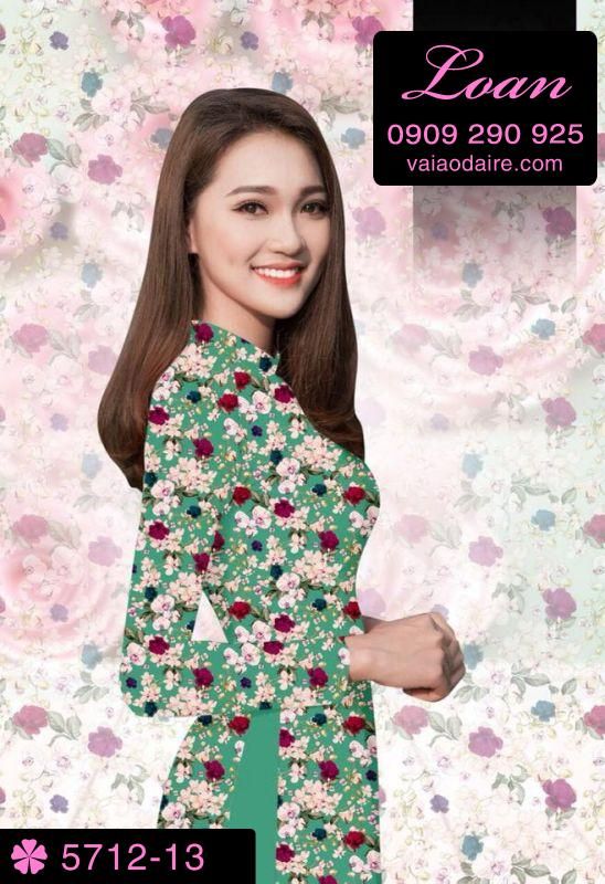 Vải áo dài hoa nhí