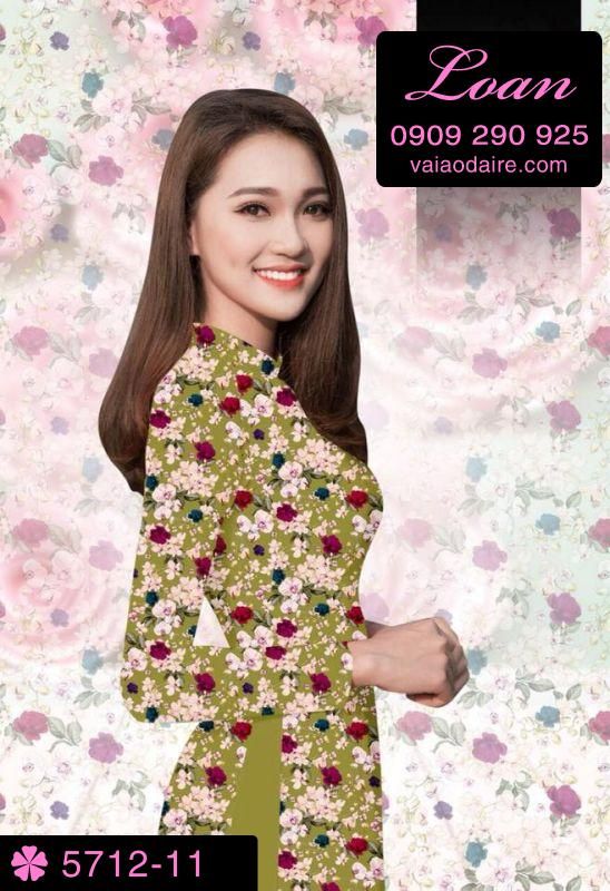 Vải áo dài hoa nhí