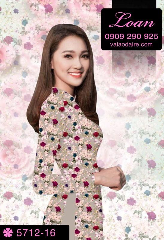 Vải áo dài hoa nhí