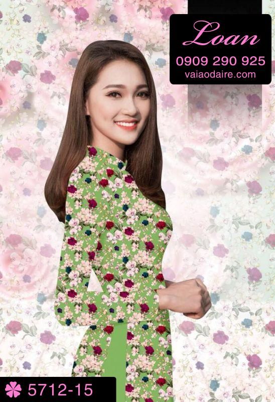 Vải áo dài hoa nhí