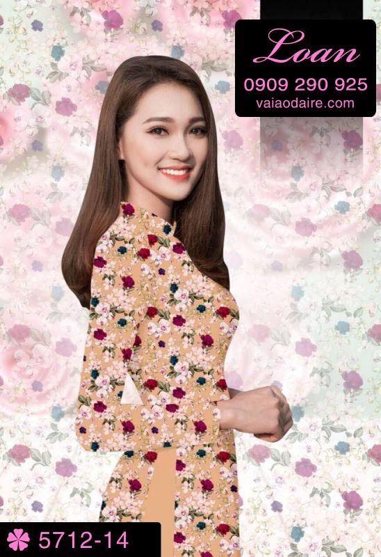 Vải áo dài hoa nhí