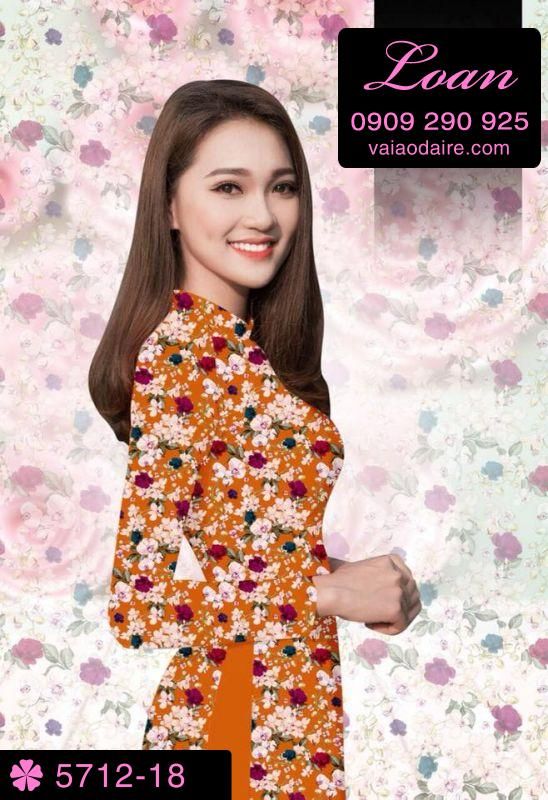 Vải áo dài hoa nhí