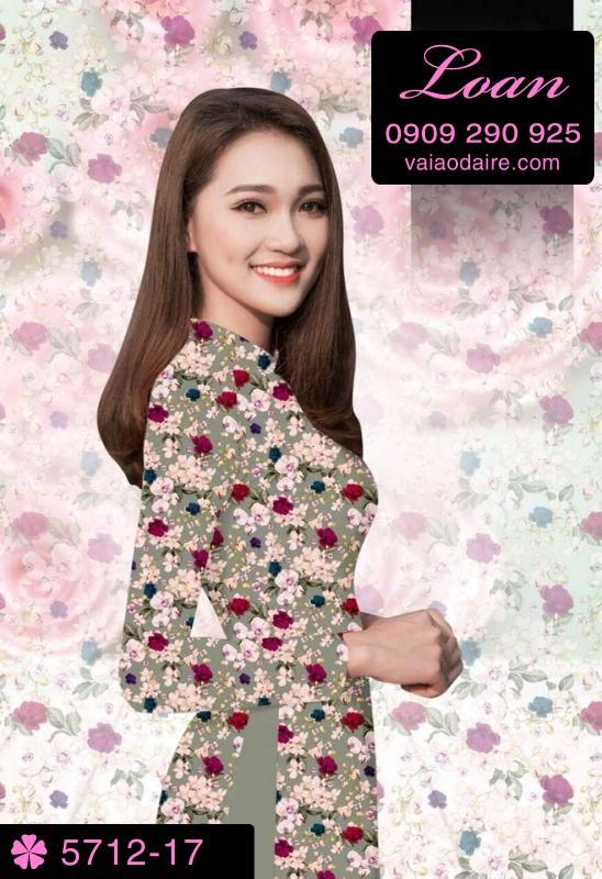 Vải áo dài hoa nhí