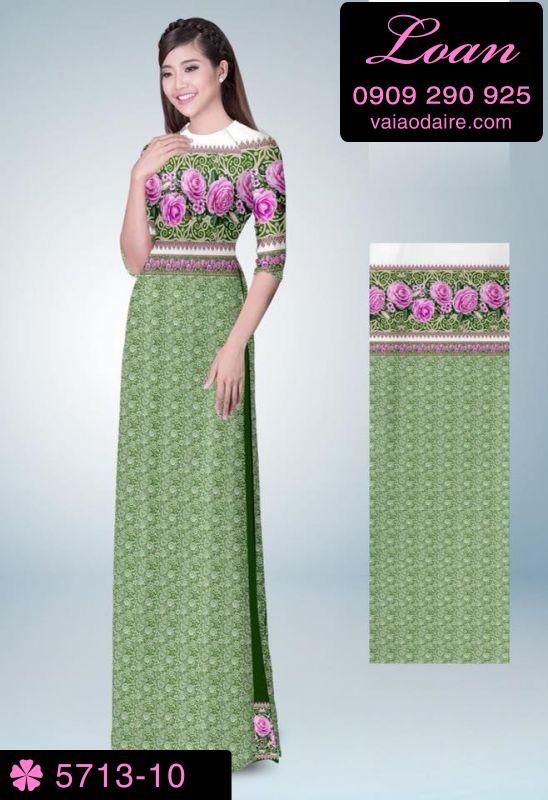Vải áo dài hoa văn toàn thân