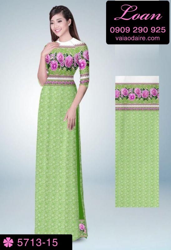 Vải áo dài hoa văn toàn thân
