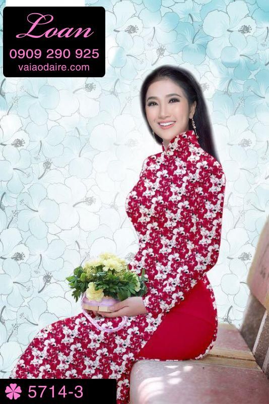 Vải áo dài hoa nhí Vải áo dài hoa nhí