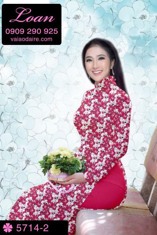 Vải áo dài hoa nhí Vải áo dài hoa nhí