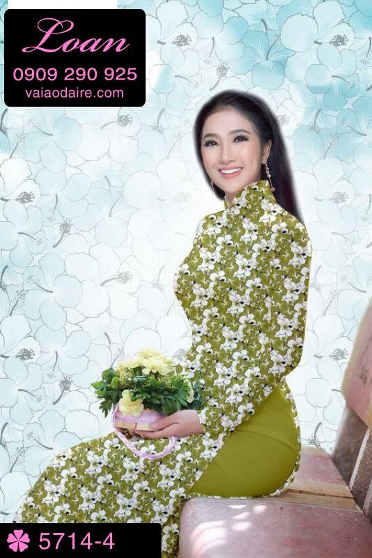 Vải áo dài hoa nhí Vải áo dài hoa nhí