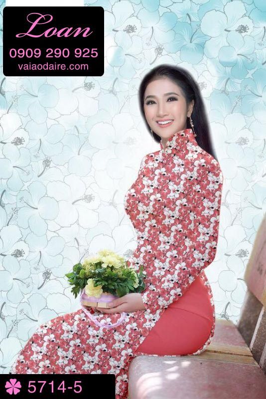 Vải áo dài hoa nhí Vải áo dài hoa nhí