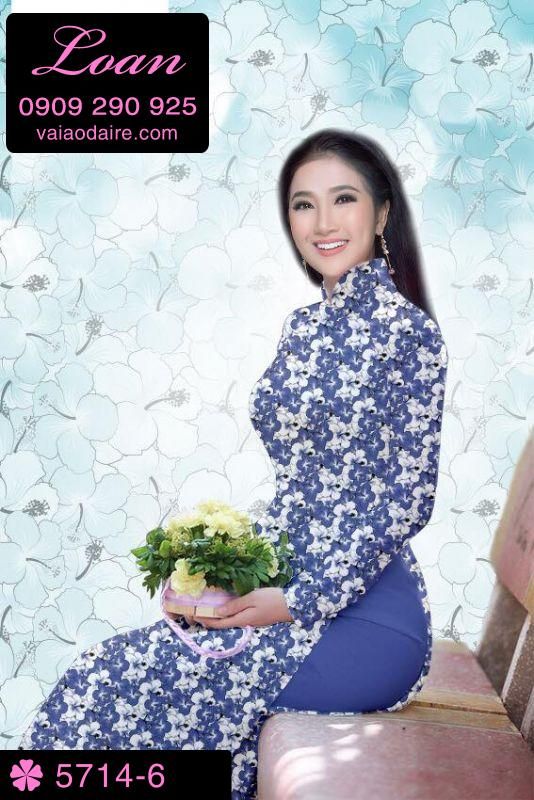 Vải áo dài hoa nhí Vải áo dài hoa nhí