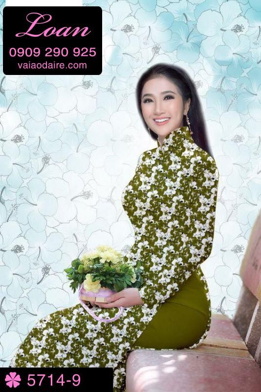 Vải áo dài hoa nhí Vải áo dài hoa nhí