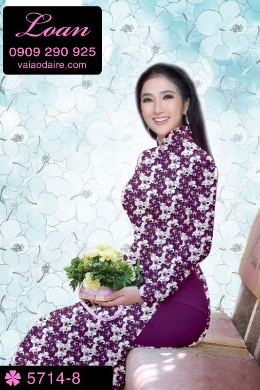 Vải áo dài hoa nhí Vải áo dài hoa nhí
