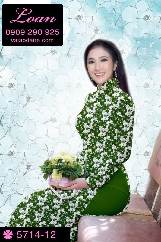 Vải áo dài hoa nhí Vải áo dài hoa nhí