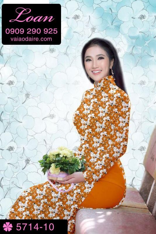 Vải áo dài hoa nhí Vải áo dài hoa nhí