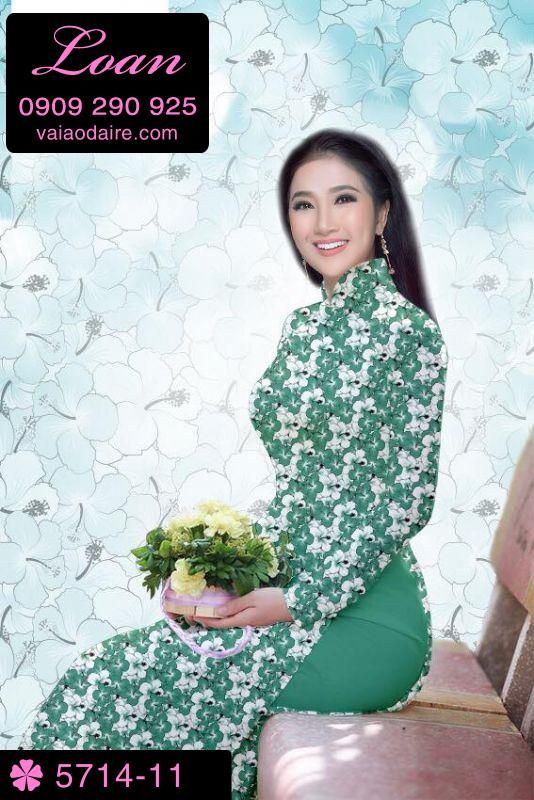 Vải áo dài hoa nhí Vải áo dài hoa nhí
