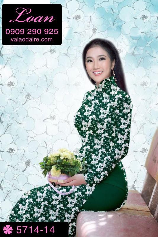 Vải áo dài hoa nhí Vải áo dài hoa nhí