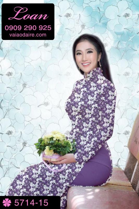 Vải áo dài hoa nhí Vải áo dài hoa nhí