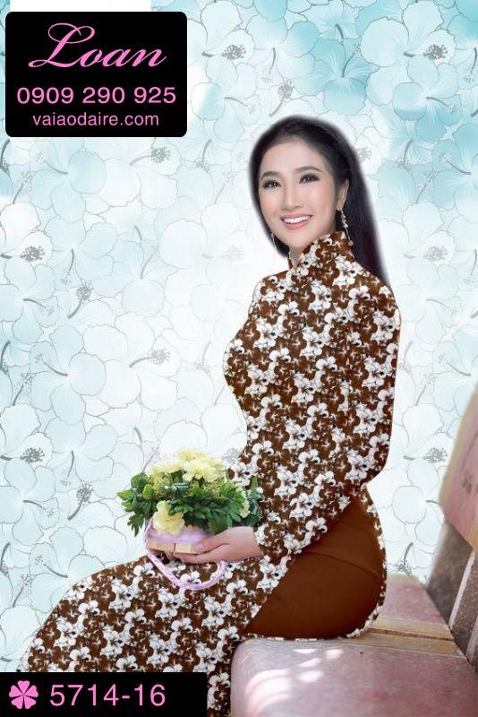 Vải áo dài hoa nhí Vải áo dài hoa nhí
