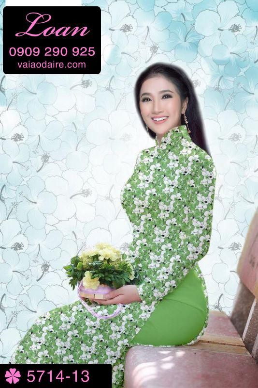 Vải áo dài hoa nhí Vải áo dài hoa nhí