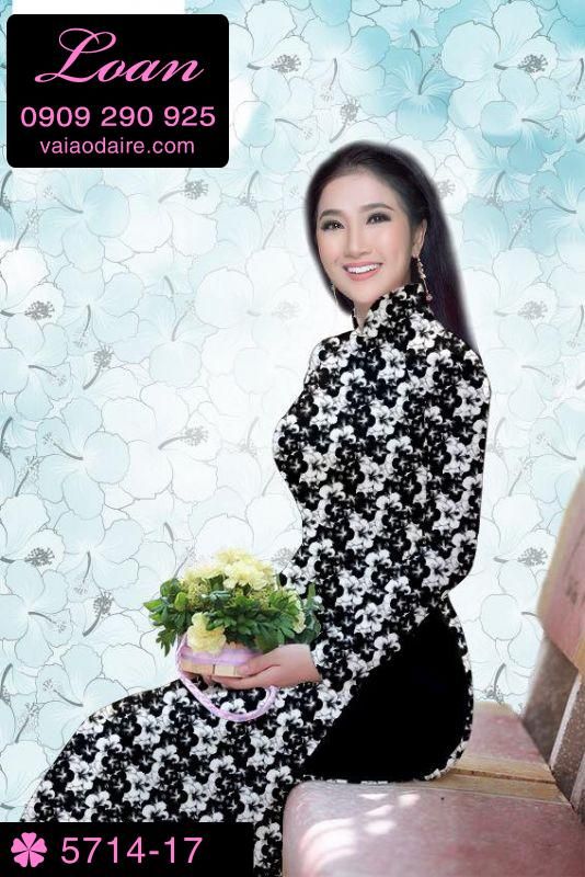Vải áo dài hoa nhí Vải áo dài hoa nhí