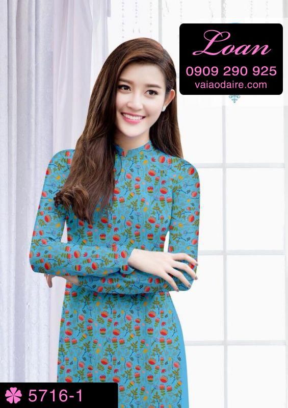 Vải áo dài hoa nhí