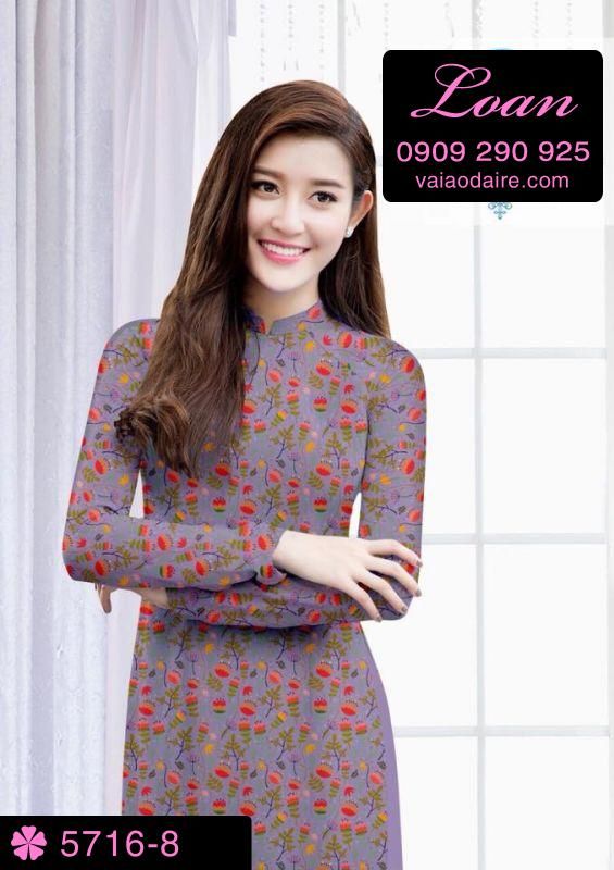Vải áo dài hoa nhí