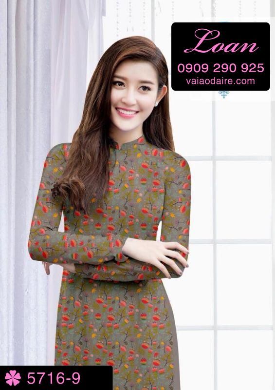 Vải áo dài hoa nhí