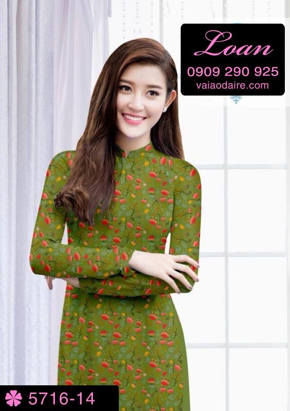 Vải áo dài hoa nhí