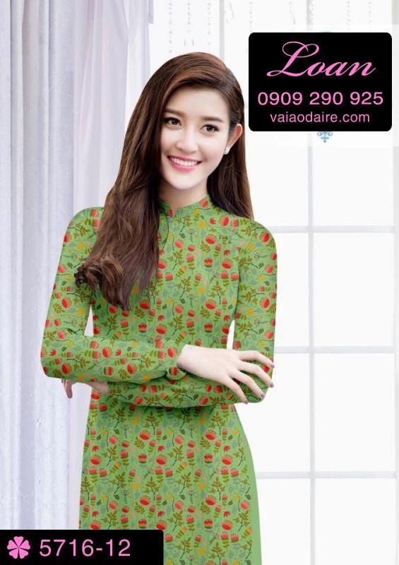 Vải áo dài hoa nhí