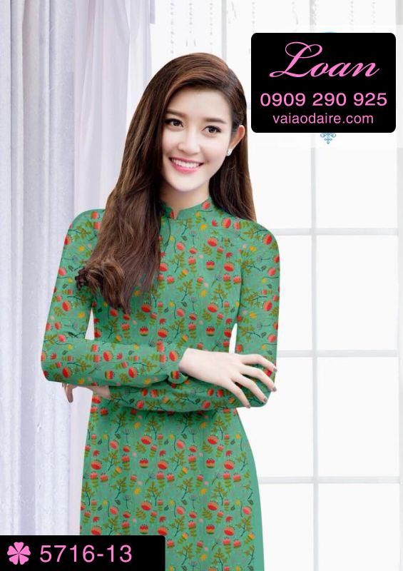Vải áo dài hoa nhí