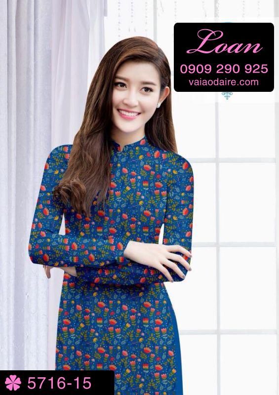 Vải áo dài hoa nhí
