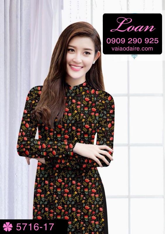 Vải áo dài hoa nhí