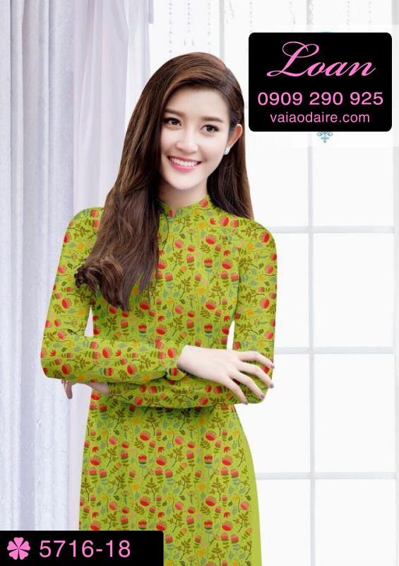Vải áo dài hoa nhí