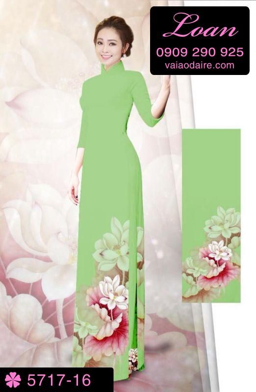 Vải áo dài hoa Hồng