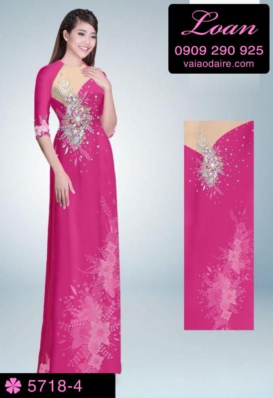 Vải áo dài hoa dây