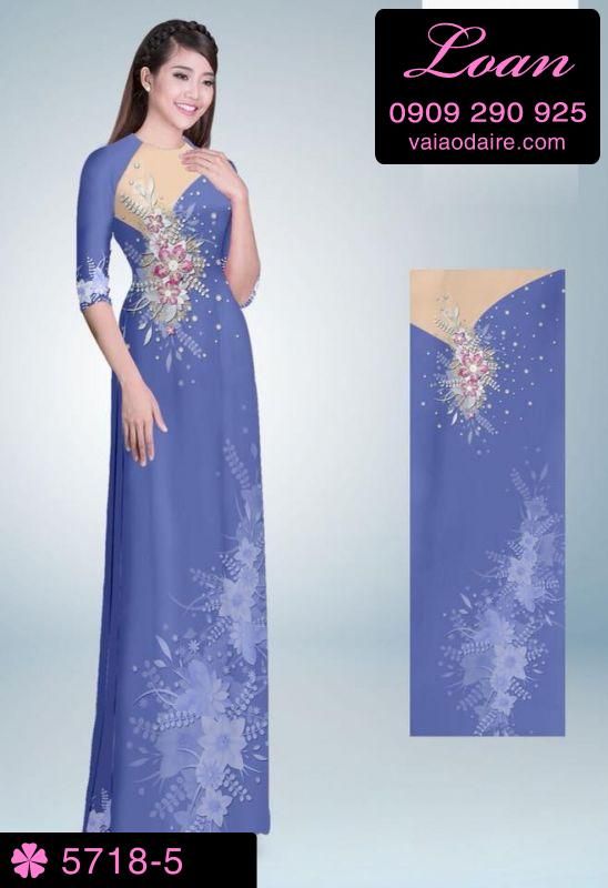 Vải áo dài hoa dây