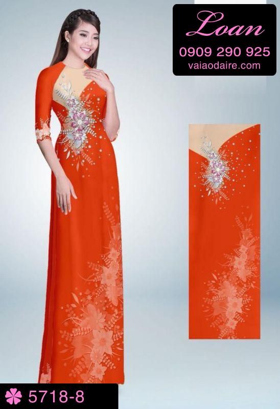 Vải áo dài hoa dây