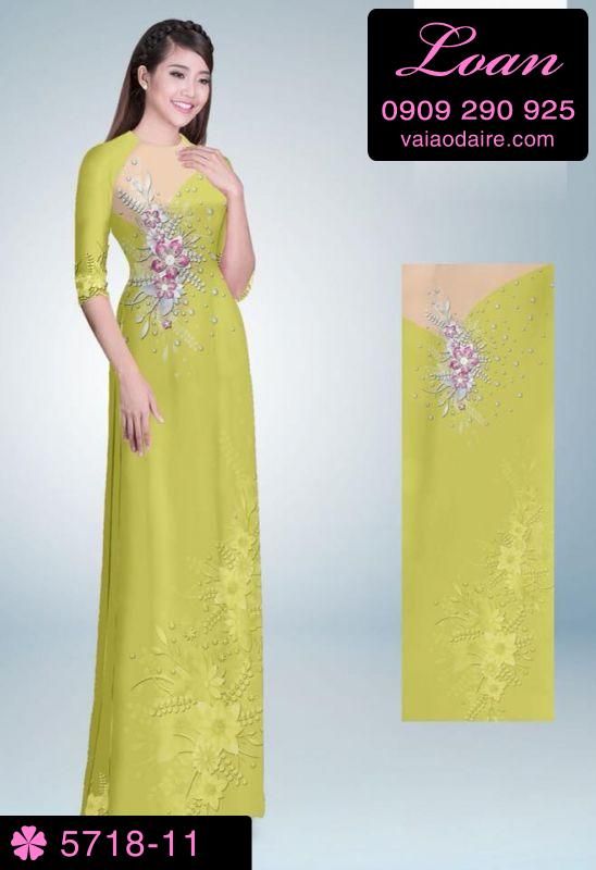 Vải áo dài hoa dây
