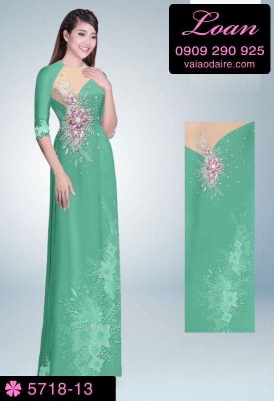Vải áo dài hoa dây