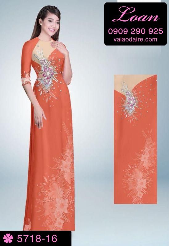 Vải áo dài hoa dây