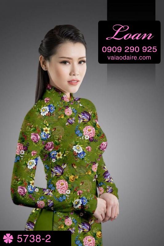 Vải áo dài hoa nhí