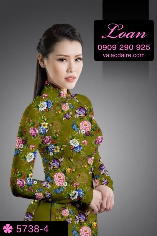 Vải áo dài hoa nhí