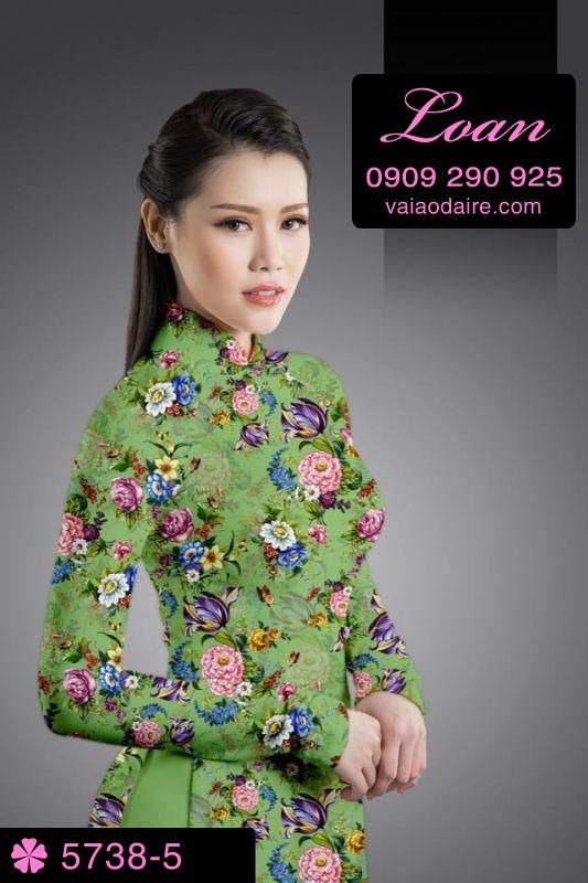 Vải áo dài hoa nhí