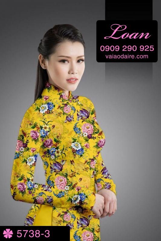 Vải áo dài hoa nhí