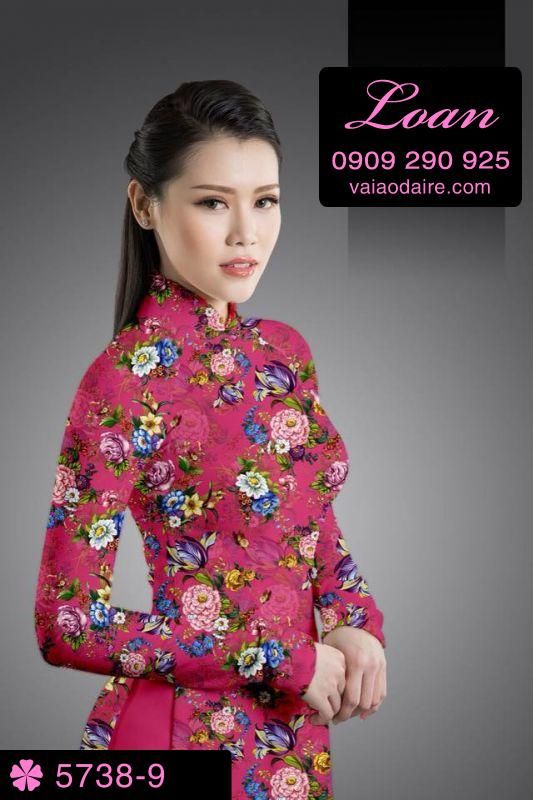 Vải áo dài hoa nhí