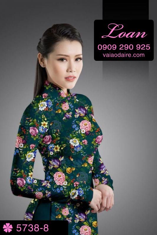 Vải áo dài hoa nhí