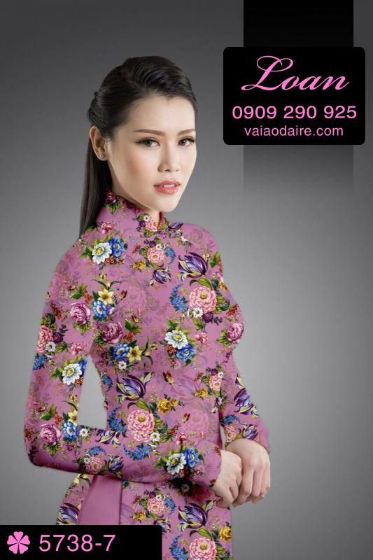 Vải áo dài hoa nhí
